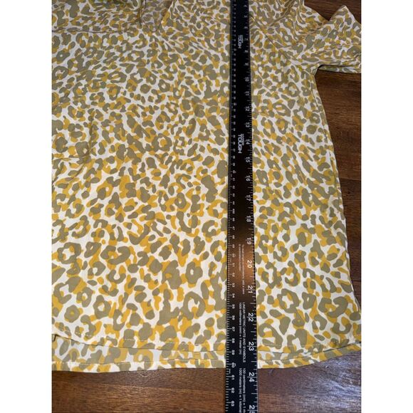 Anthropologie Current Air Leopard Animal Print Tie Neck Blouse - Picture 6 of 8